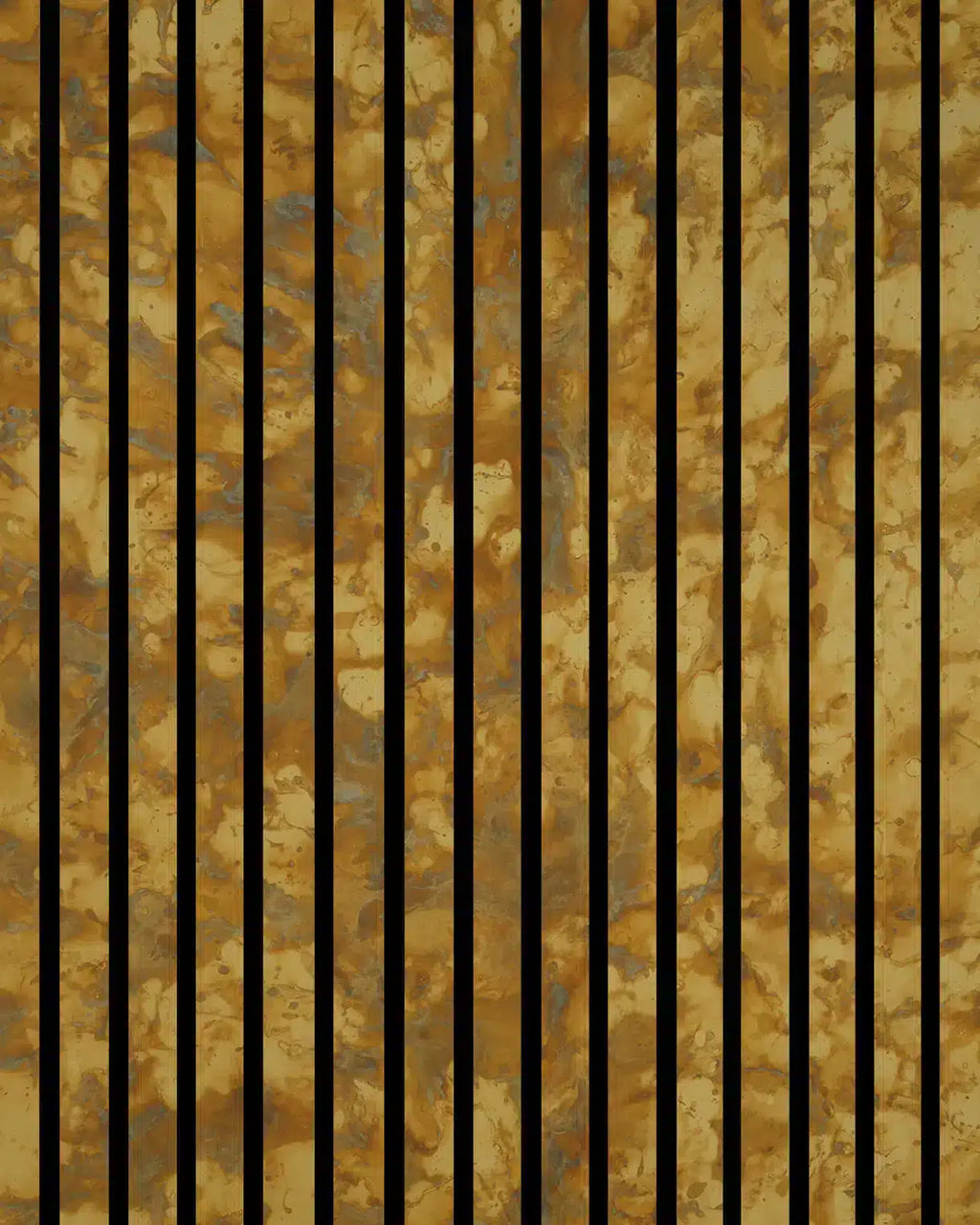 Panneau acoustique en métal Brass Plain Antique, vue rapprochée de la surface