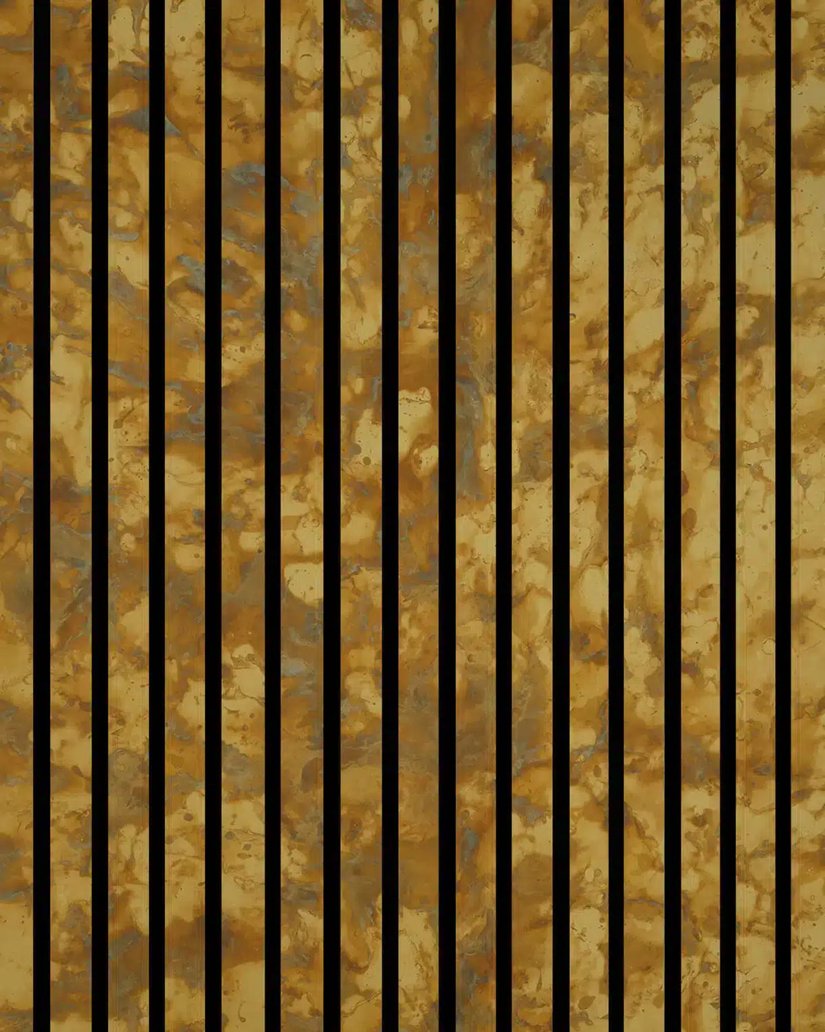 Panneau acoustique en métal Brass Plain Antique, vue rapprochée de la surface
