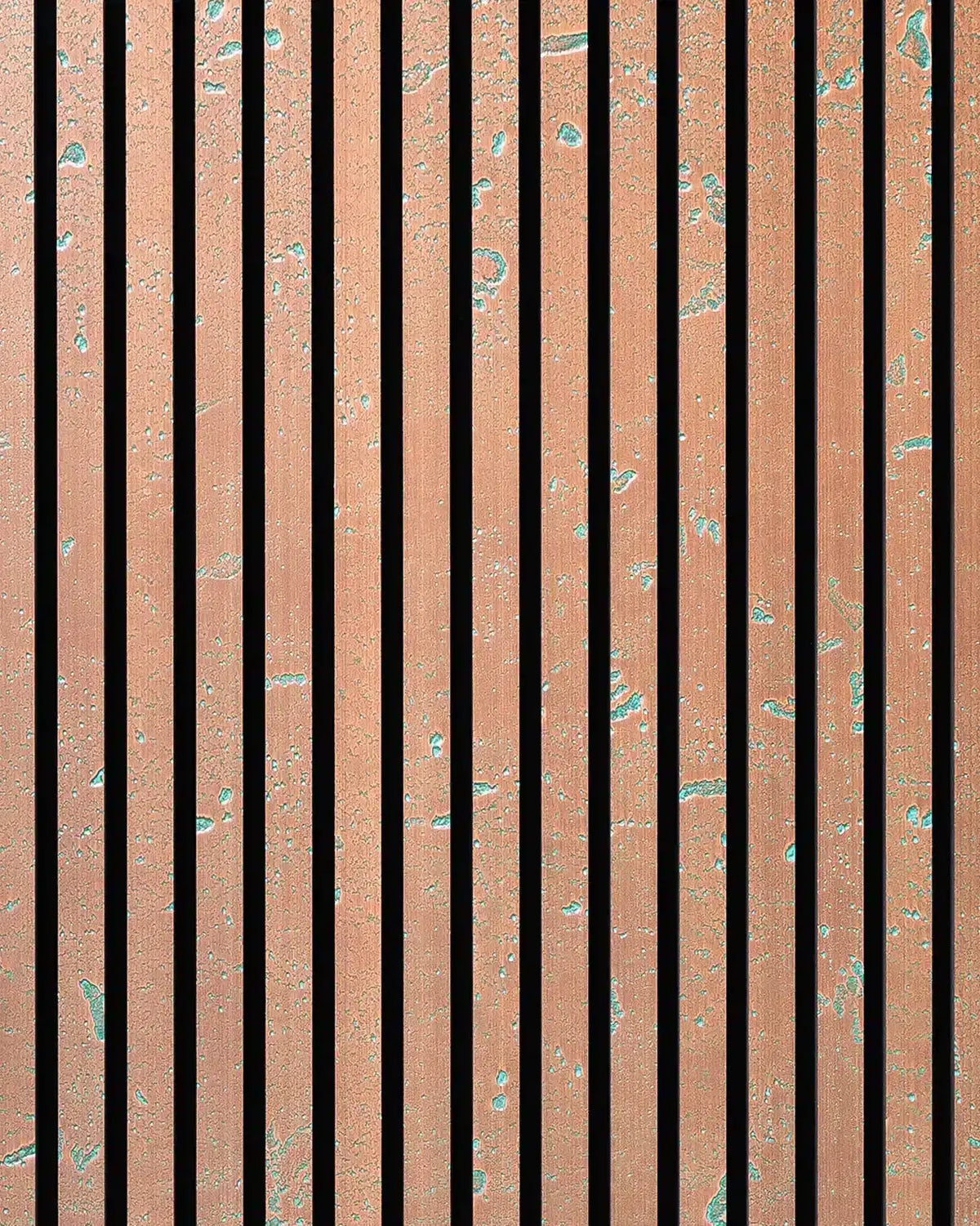 Panneau acoustique en métal Copper Moon Turquise, vue rapprochée de la surface