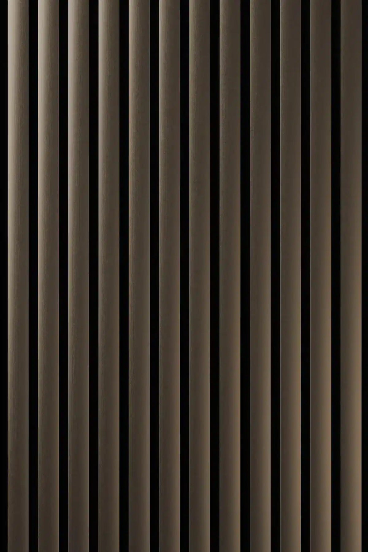 Panneau acoustique en métal Plain Polished Bronzetone, vue rapprochée de la surface
