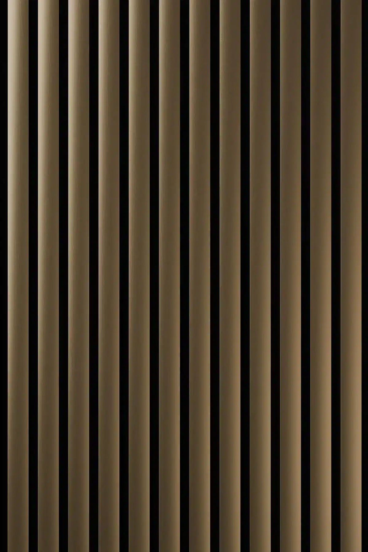 Panneau acoustique en métal Plain Polished Goldtone, vue rapprochée de la surface