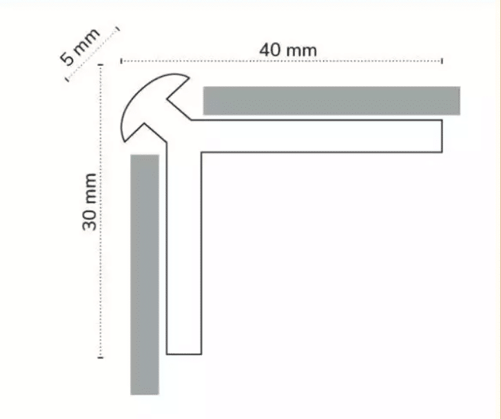 Profilé d'angle extérieur 250cm