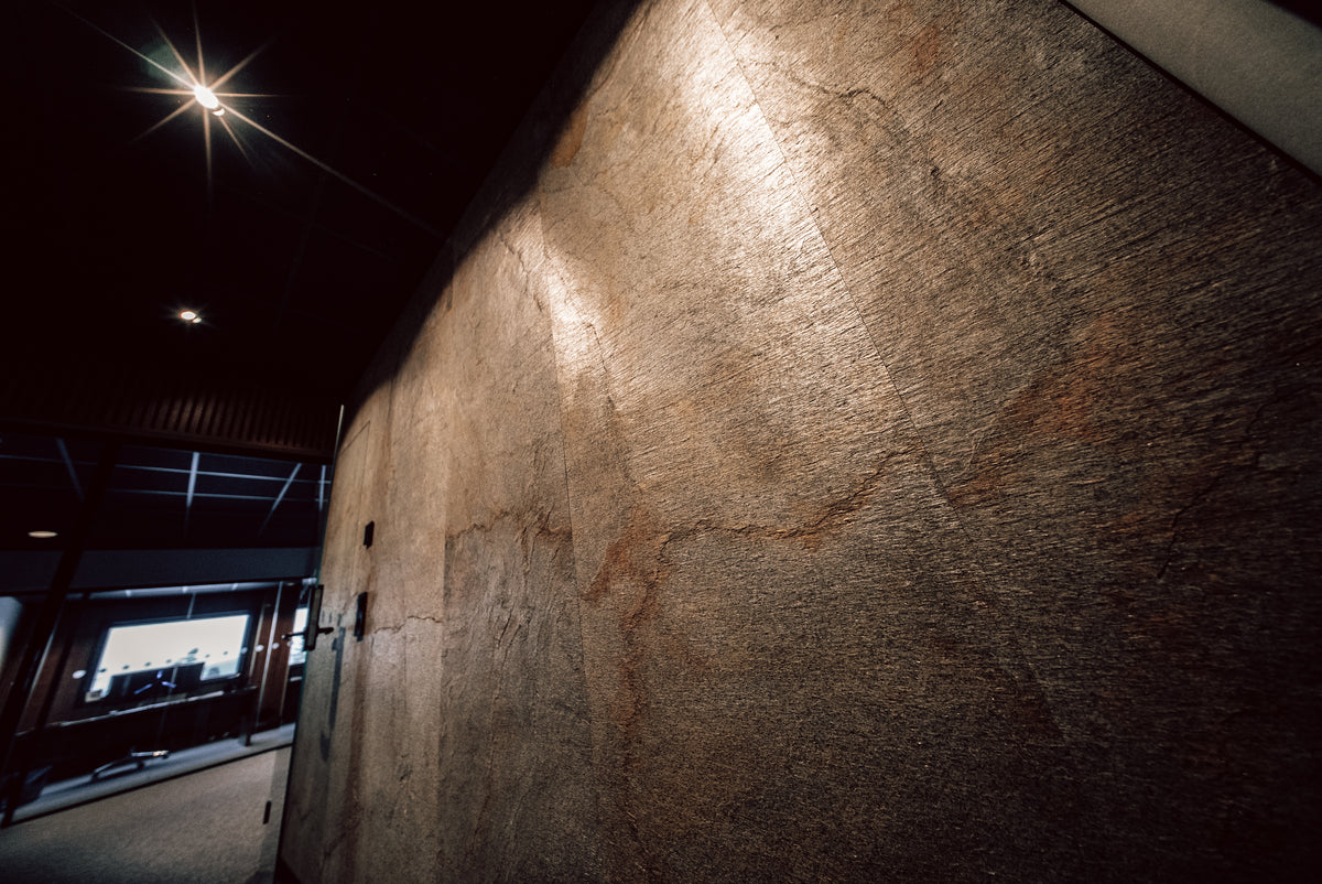 Salle de conférence à Falun : mur habillé de panneaux acoustiques en bois Cambois, vue 105