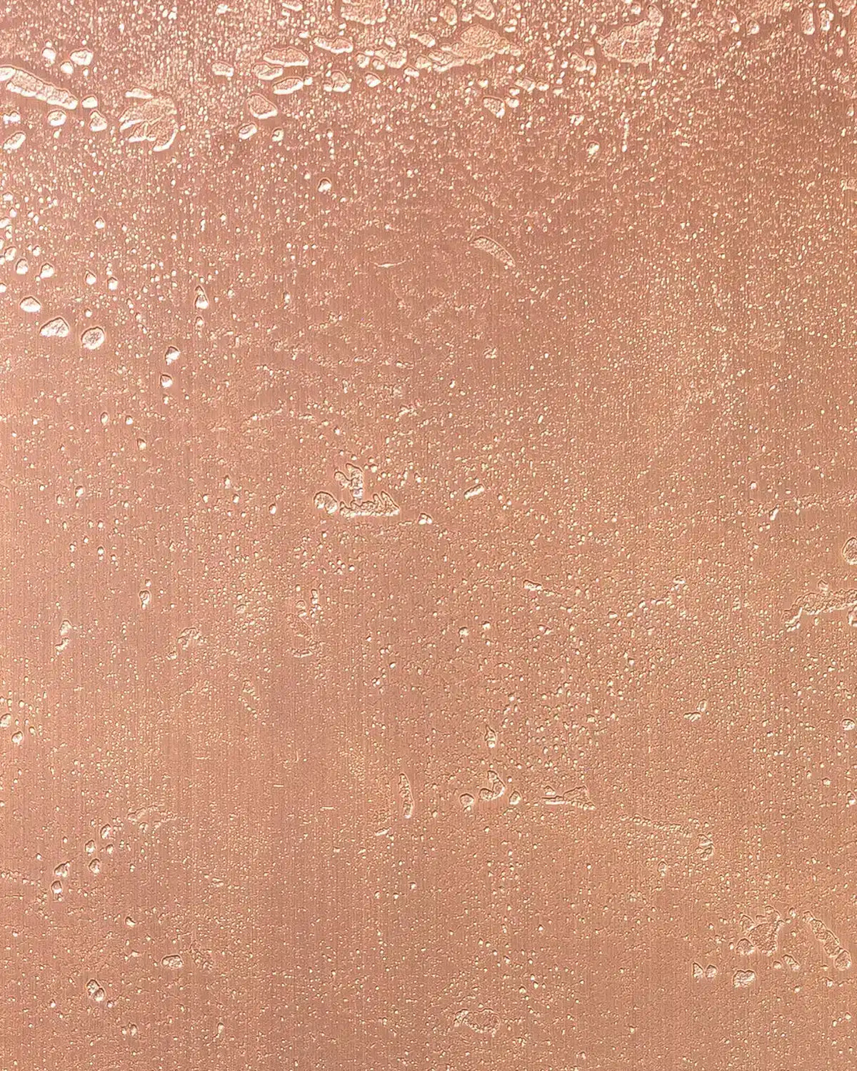 Panneau design en métal Copper Moon Light, vue rapprochée de la surface