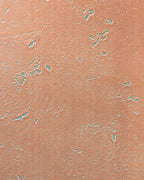 Panneau design en métal Copper Moon Turquoise, vue rapprochée de la surface