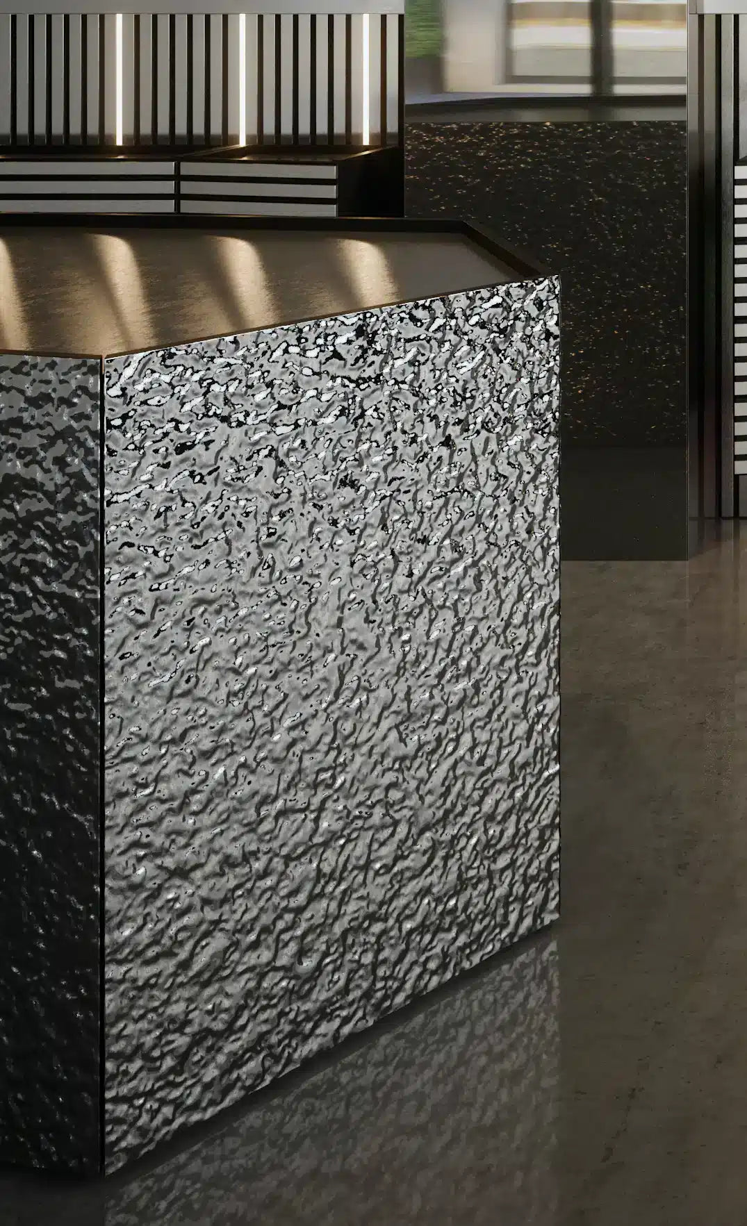 Alu Mirror Polished Lava Natural